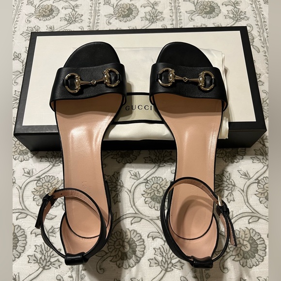 GUCCI HORSEBIT ANKLE STRAP BLACK SANDALS SIZE 36 EU / 6 US - $950.00 - Picture 6 of 11